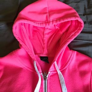 Bright Pink Zip Up Sweater